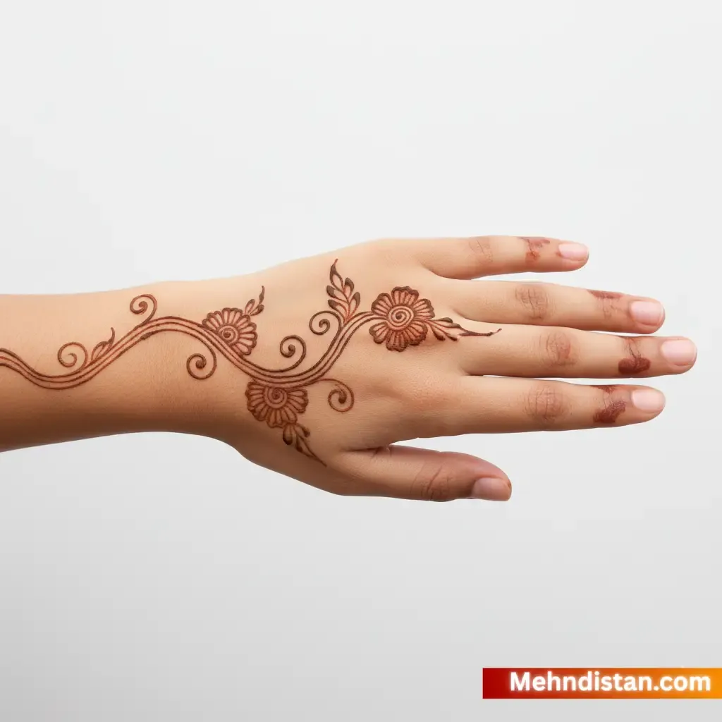 Simple Khafif Mehndi Design