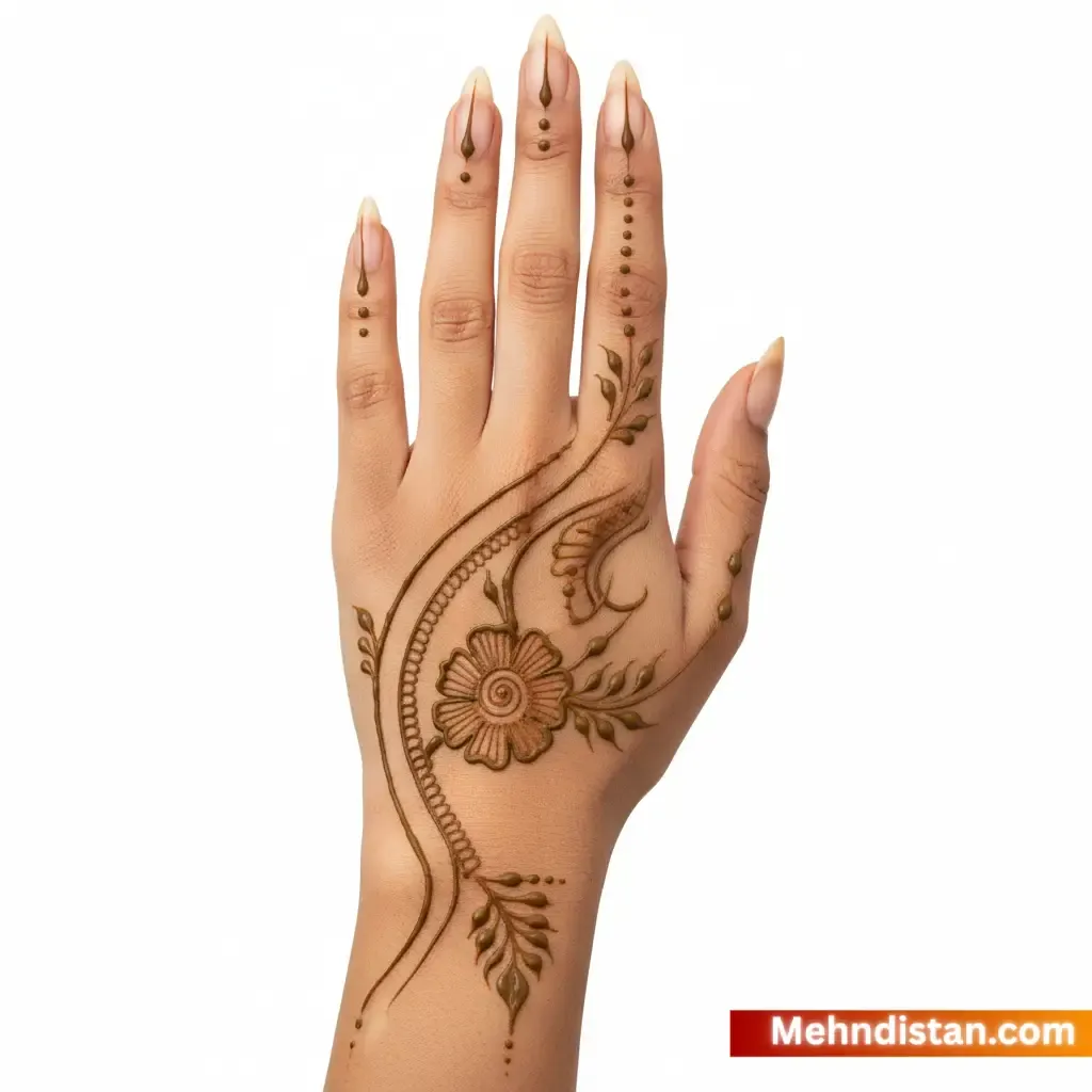 Stylish Khafif Mehndi Design