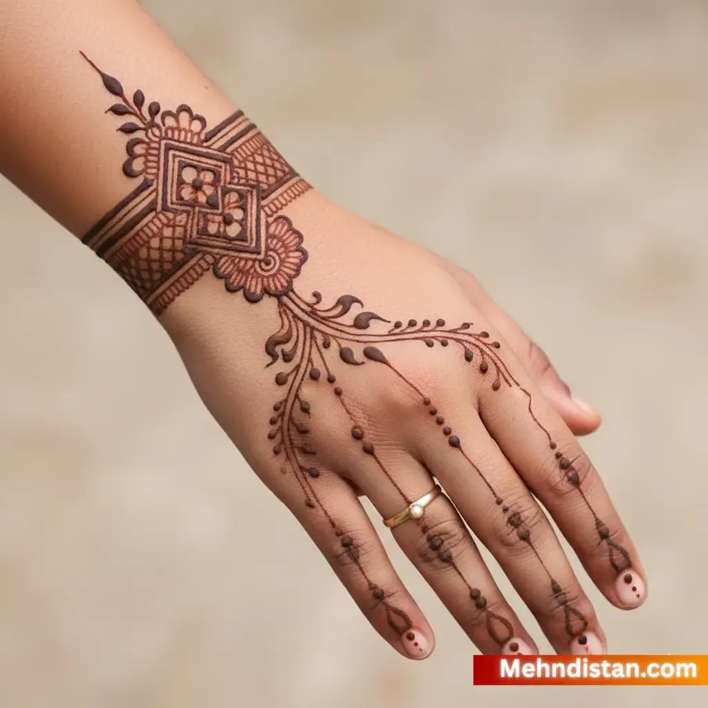 Stylish Khafif Mehndi Design