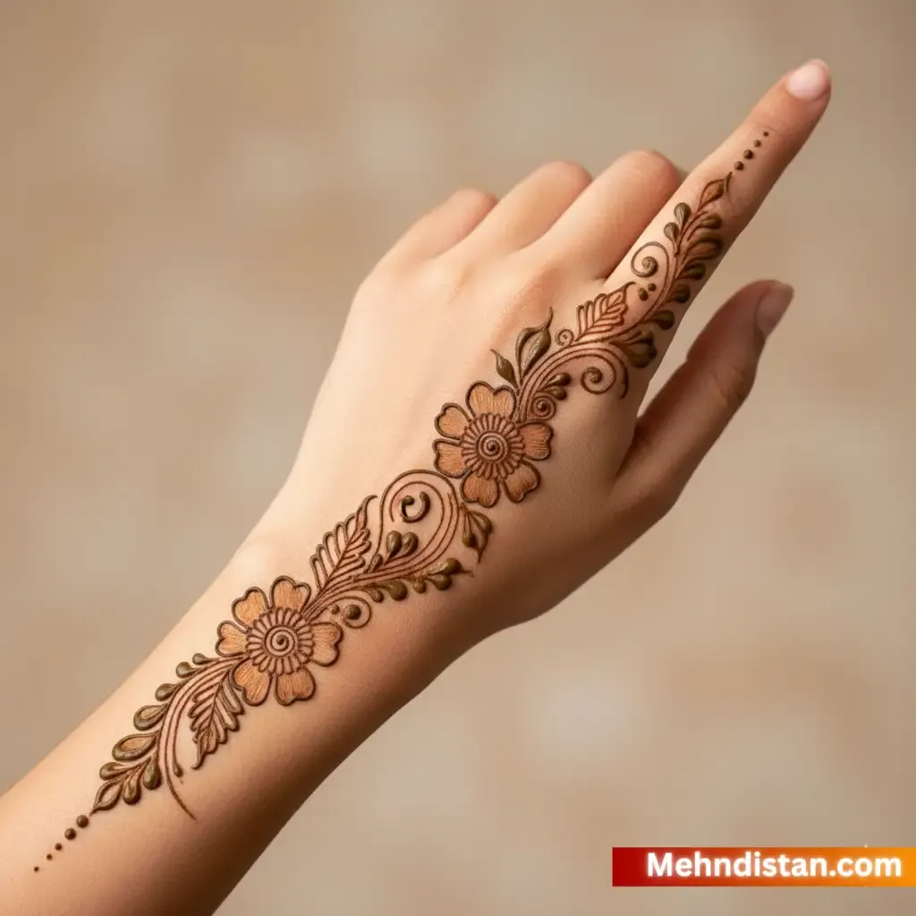 Stylish Khafif Mehndi Design