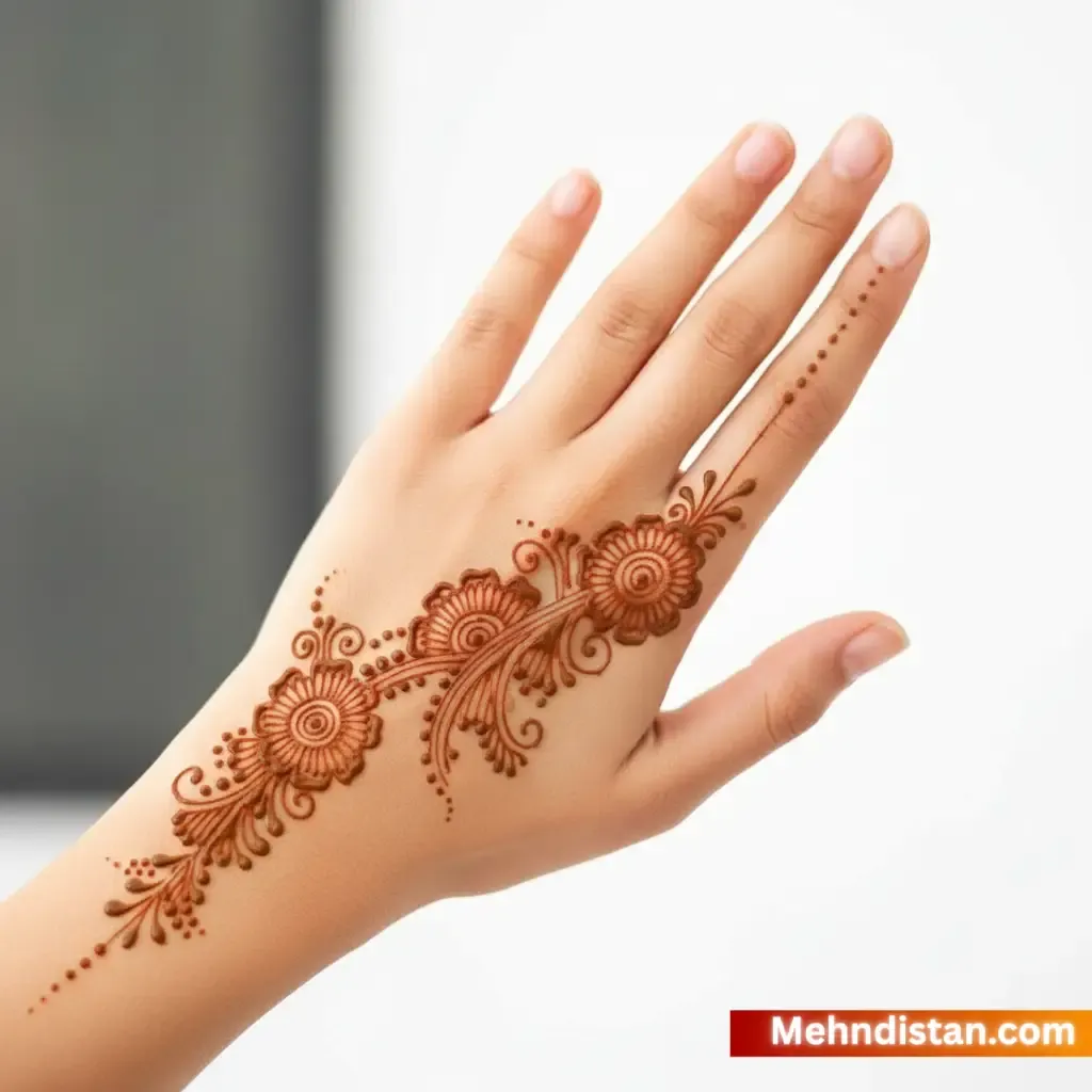 Stylish Khafif Mehndi Design