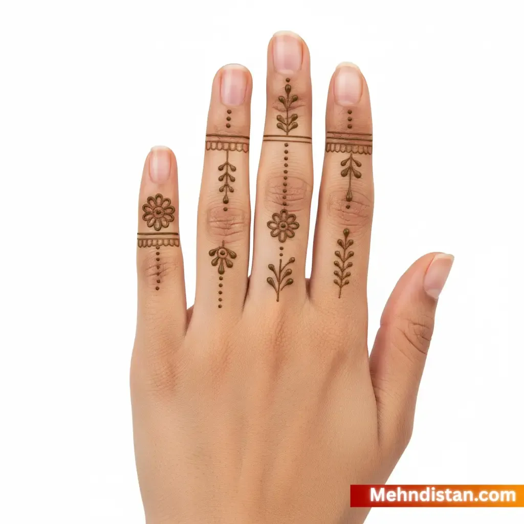 Stylish Simple Khafif Mehndi Design