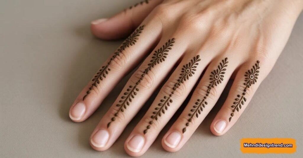 Easy Finger Mehndi Design for Daily Look