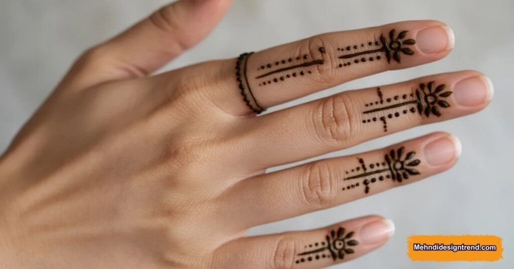Minimal Stylish Finger Mehndi Design Ideas