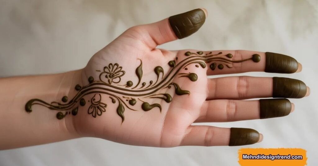 Simple Arabic Mehndi Design with a Stylish Touch