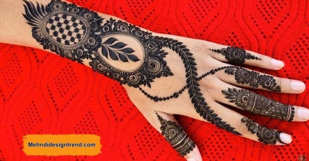 Stylish Back Hand Mehndi Design