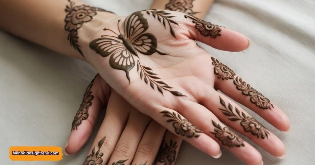 Stylish Butterfly Mehndi Design for a Unique Look