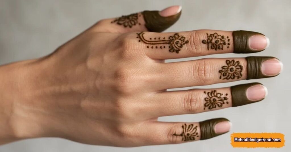 Stylish Finger Mehndi Design
