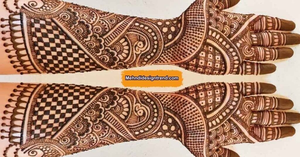 Stylish Full Hand Mehndi Design for Brides