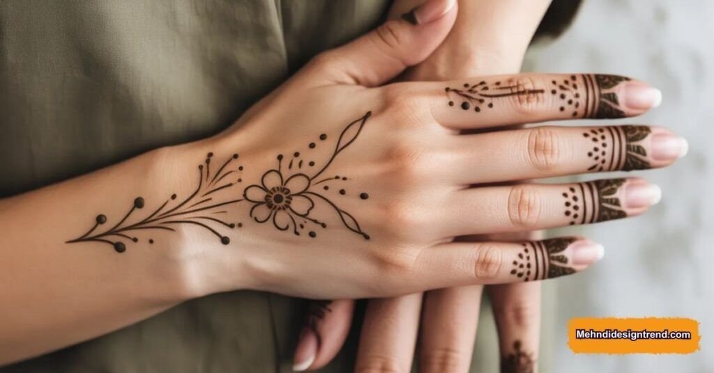 Stylish Simple Tattoo Mehndi Design for Hands