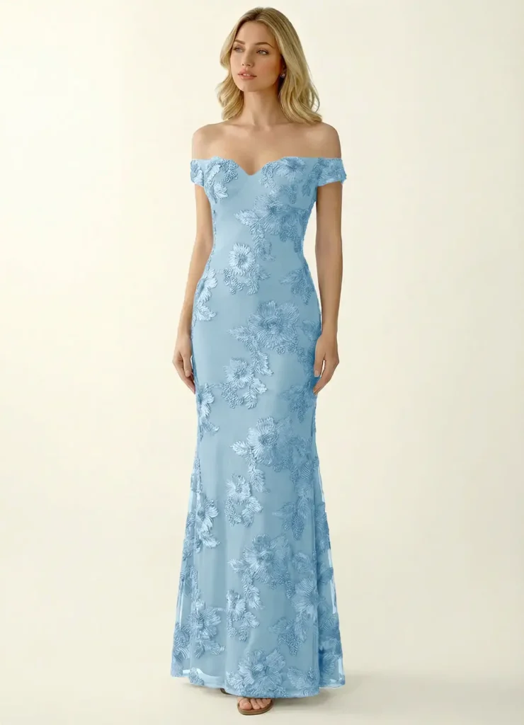 Lowlala Sky Blue Lace Prom Dress for a Dreamy Feminine Look