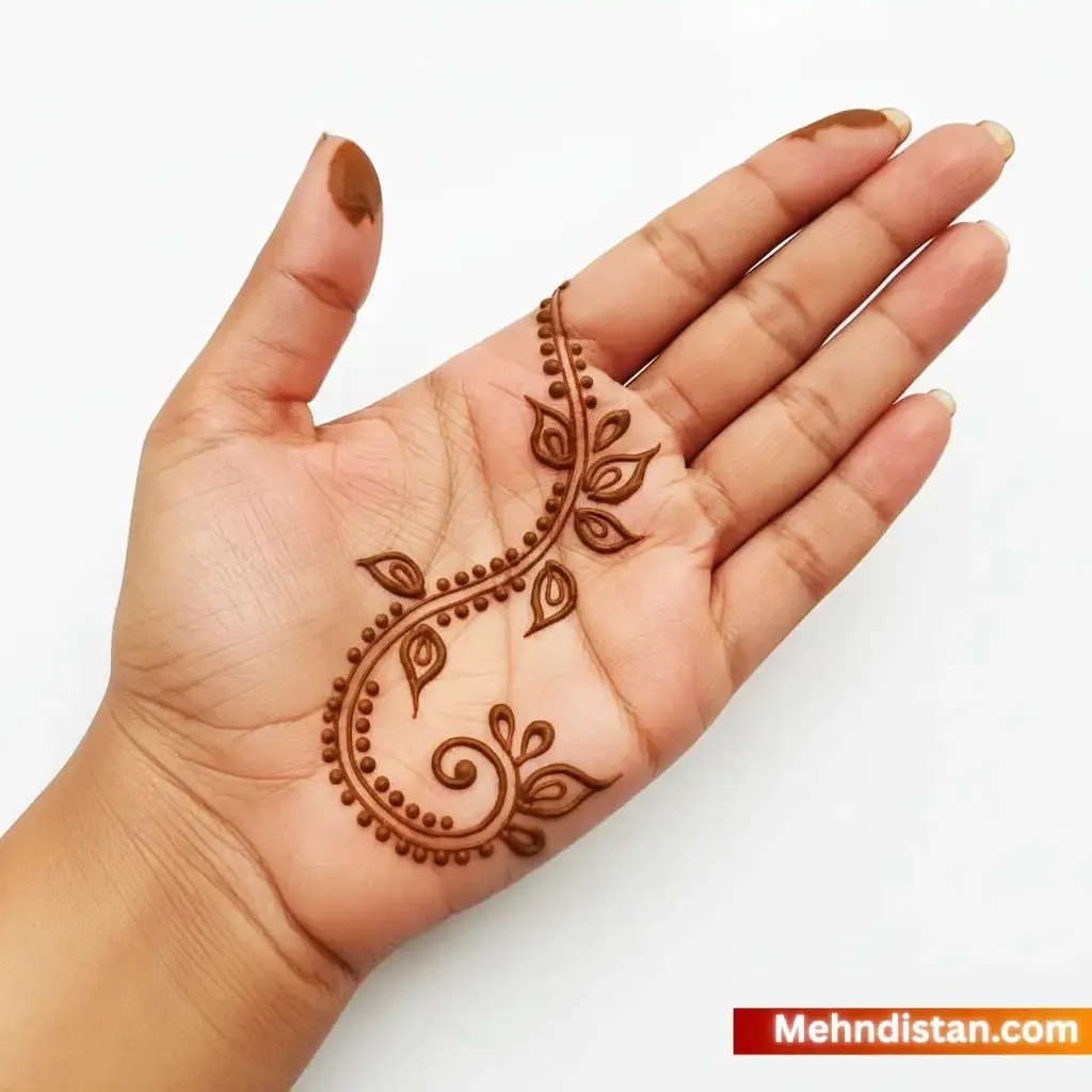 Bel Mehndi Design Front Hand