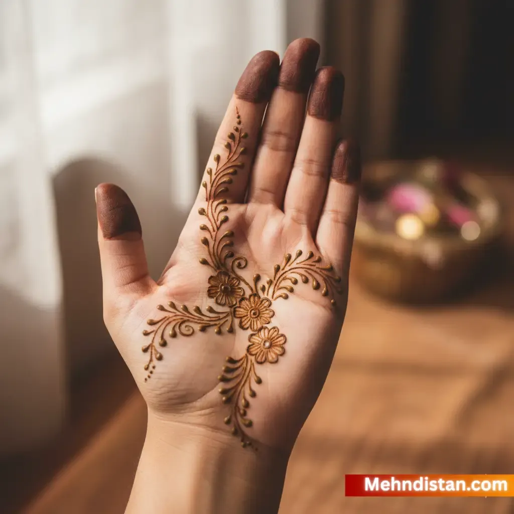 Mehndi Design Simple Front Hand