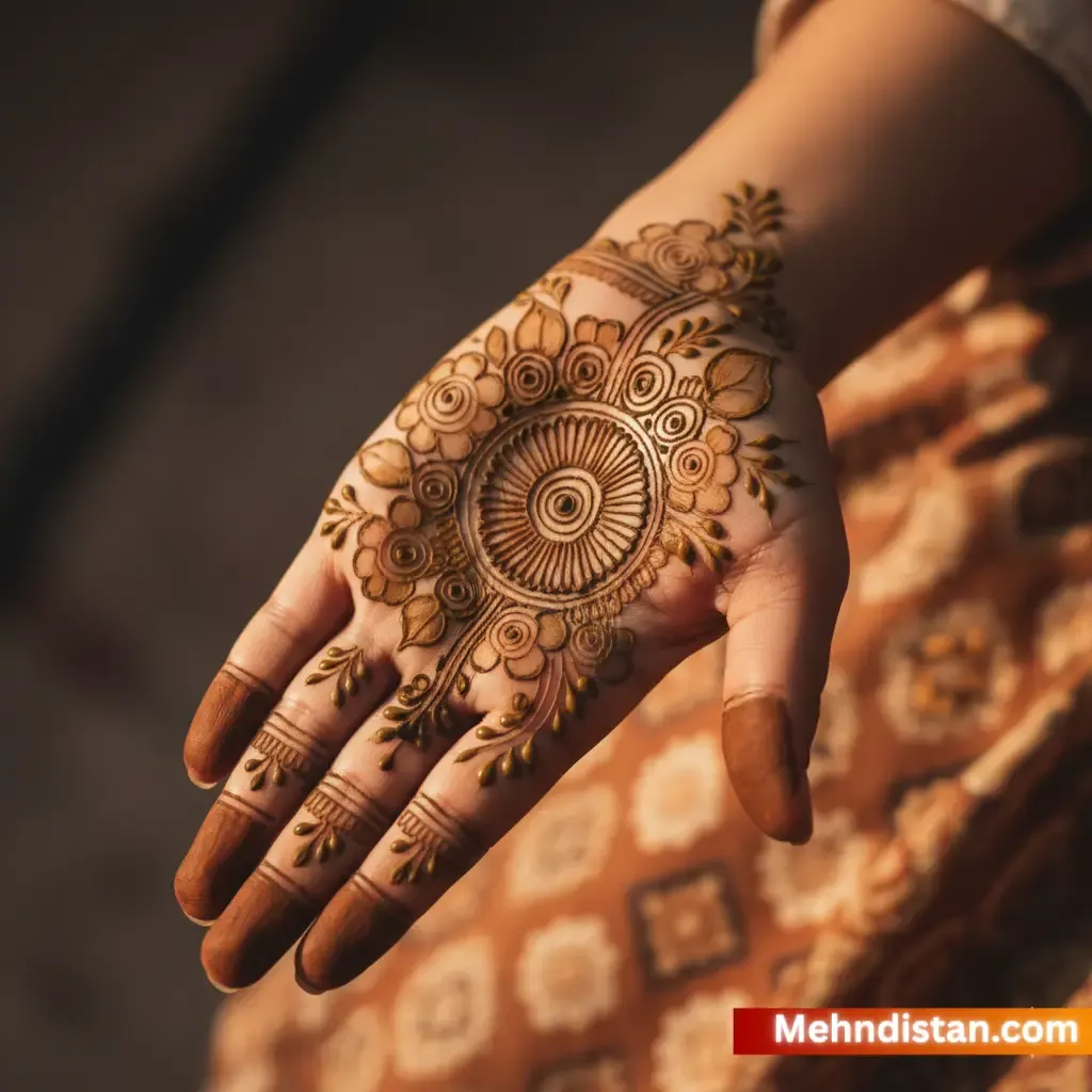 Mehndi Design Simple Front Hand