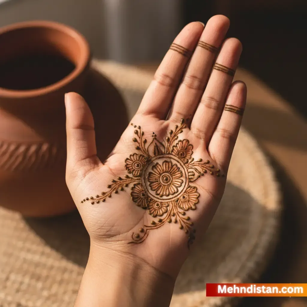 Mehndi Design Simple Front Hand