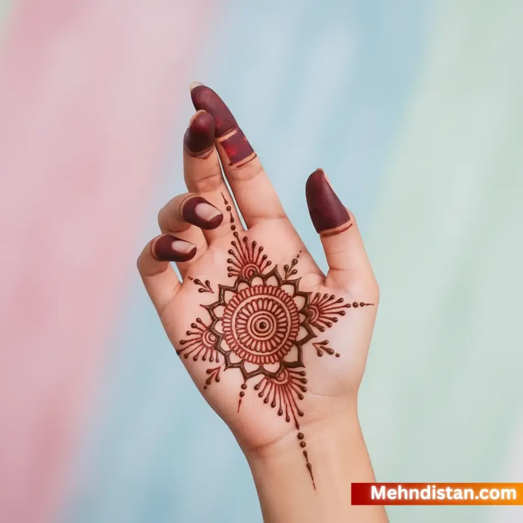 Mehndi Design Simple Front Hand