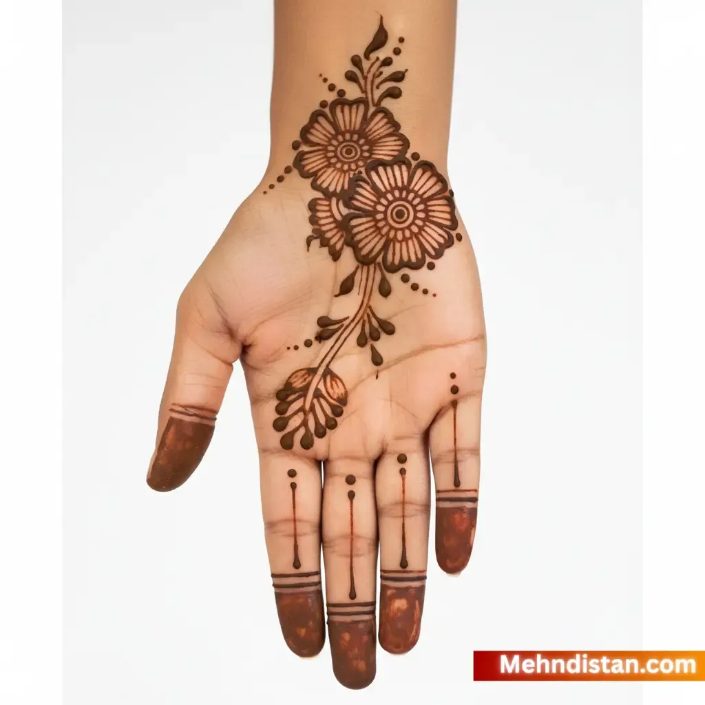 Modern Front Hand Mehndi Design