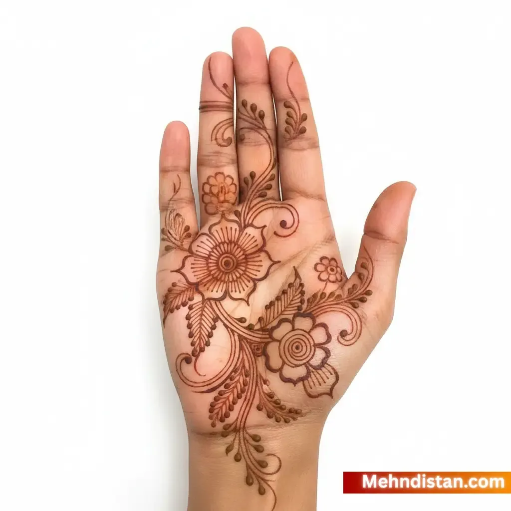 Modern Front Hand Mehndi Design