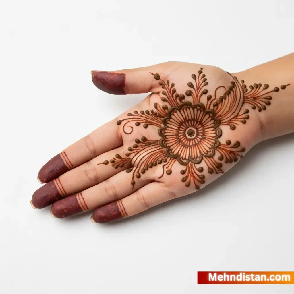 Stylish Front Hand Mehndi Design