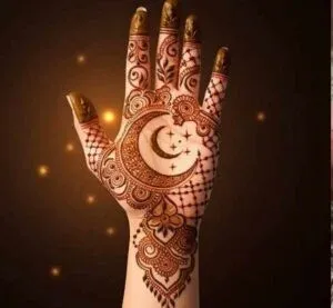 Moon Mehndi Design idea