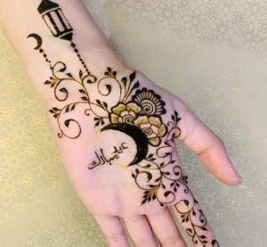 Moon Mehndi Design idea