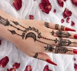Moon Mehndi Design idea
