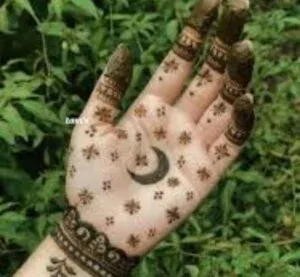 Moon Mehndi Design idea