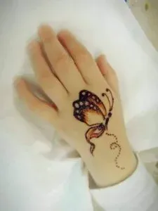Butterfly Mehndi Design idea
