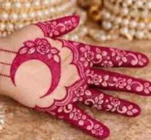 Moon Mehndi Design idea