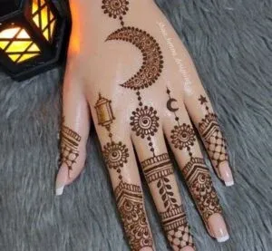 Moon Mehndi Design idea