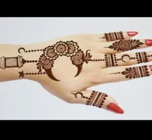 Moon Mehndi Design idea