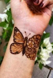 Butterfly Mehndi Design idea