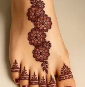 Leg Mehndi Design idea