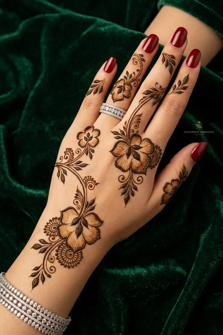 Upper Hand Mehndi Design idea