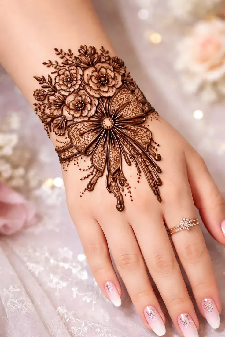 Upper Hand Mehndi Design idea