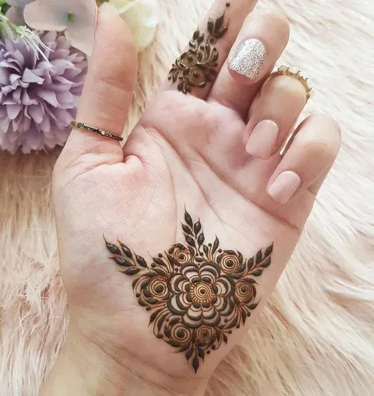 Floral Mehndi Design for Front Hand idea