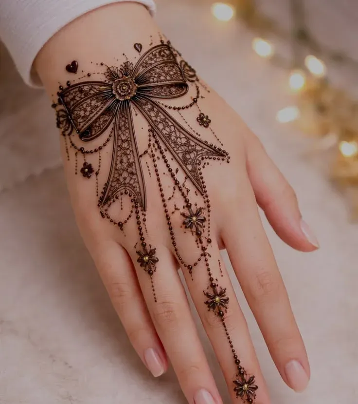 Upper Hand Mehndi Design idea
