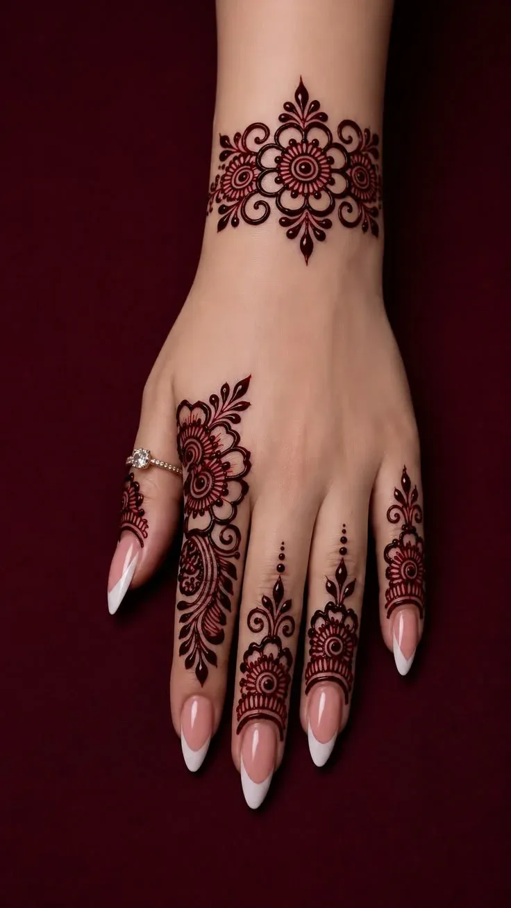 Upper Hand Mehndi Design idea