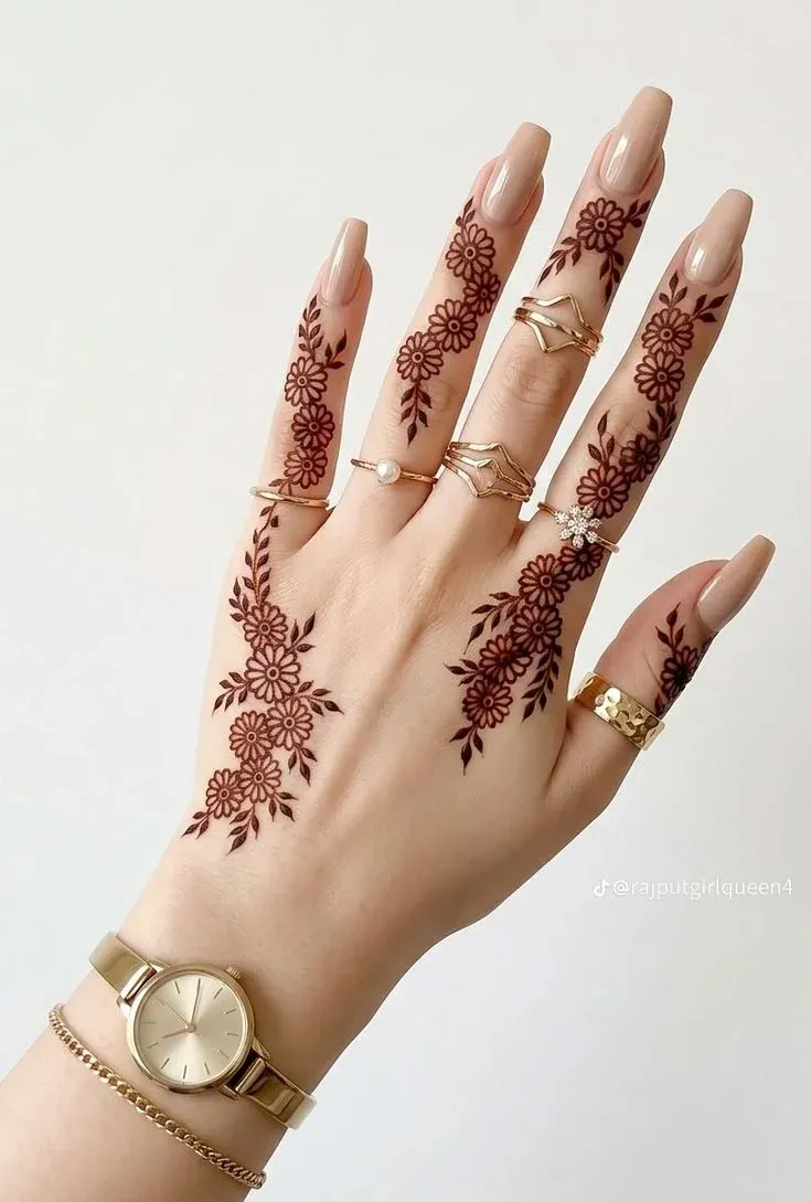 Upper Hand Mehndi Design idea