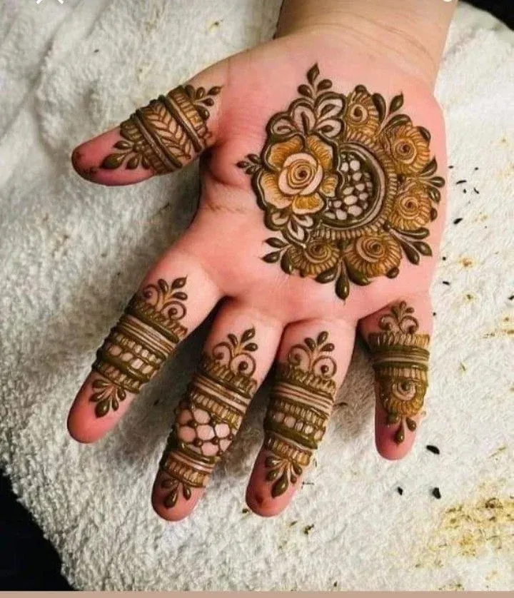 Floral Mehndi Design for Front Hand idea