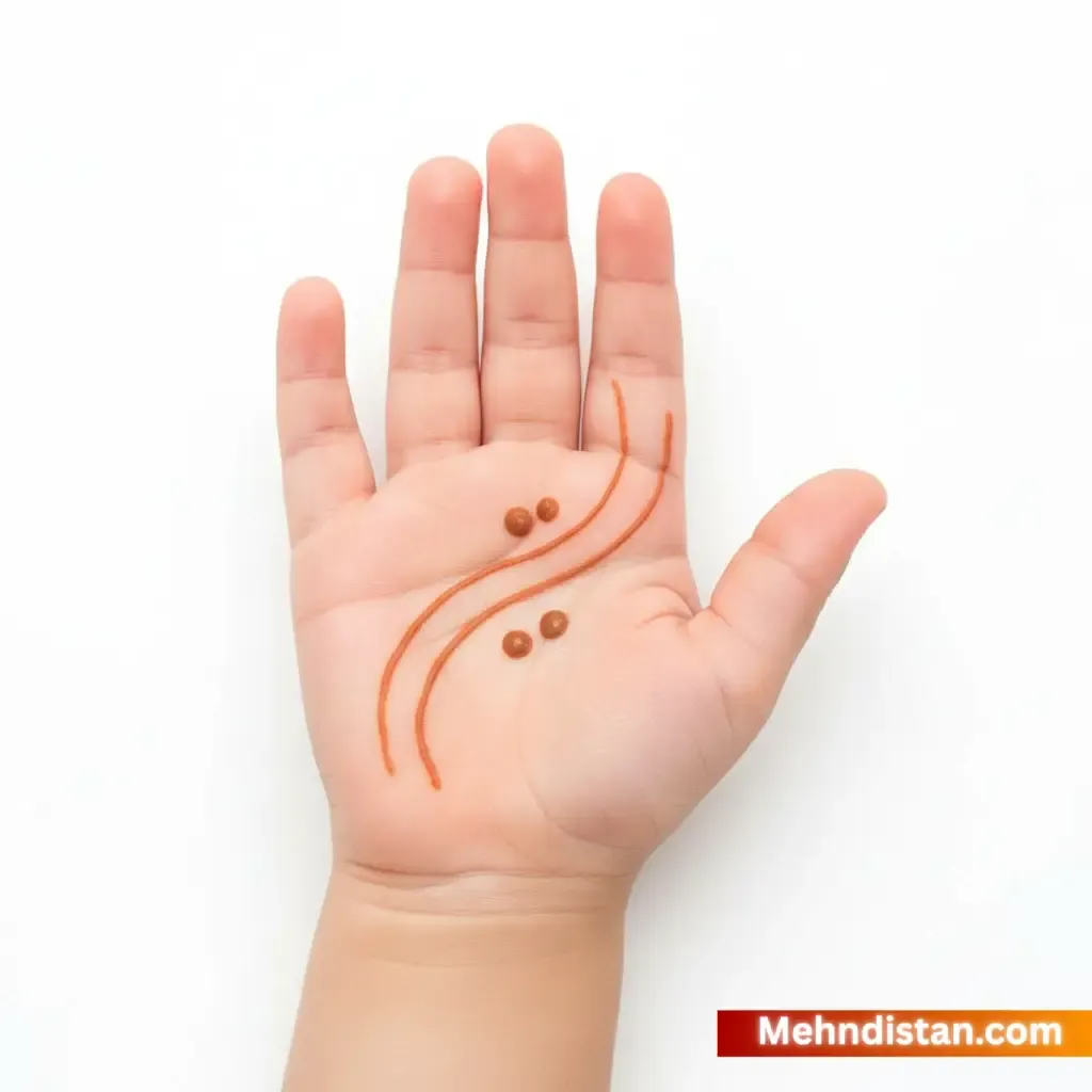 Girl Mehndi Design idea for younger kids