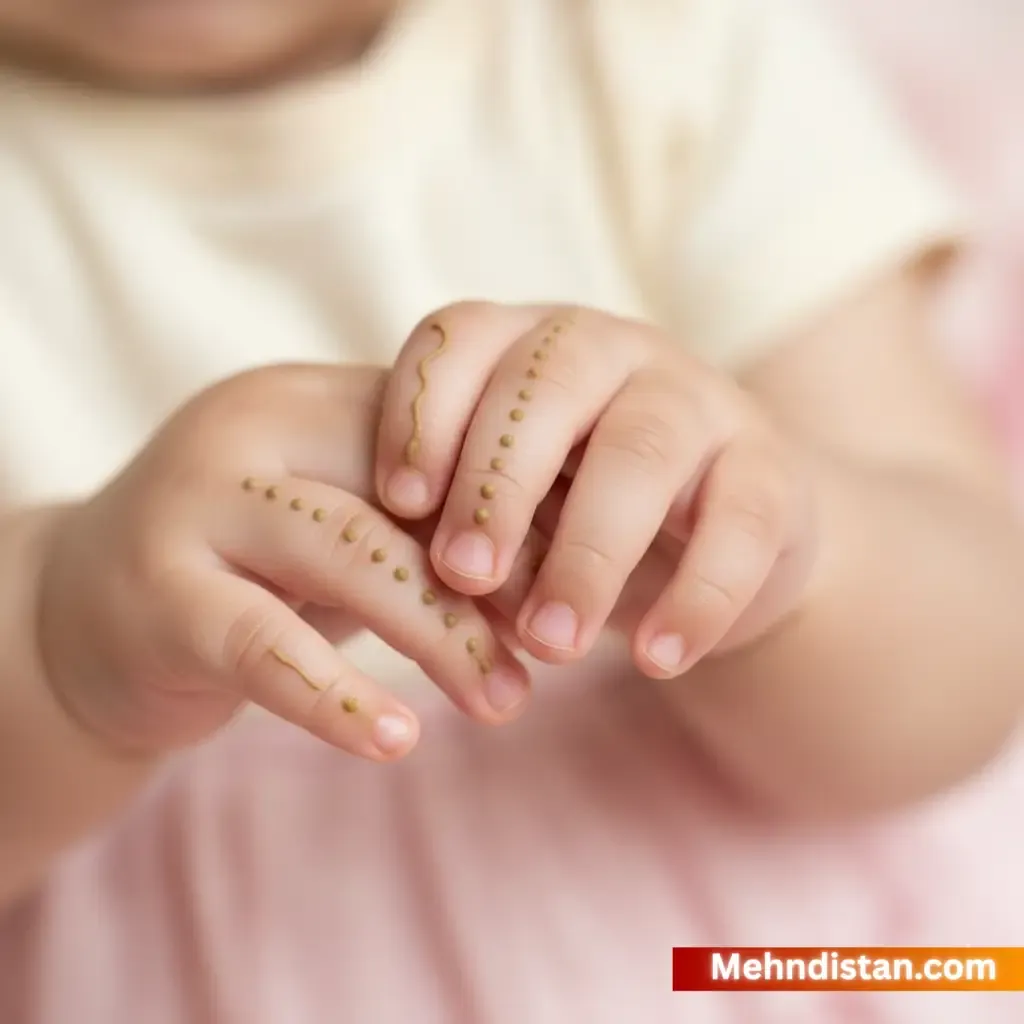 Girl Mehndi Design idea for younger kids