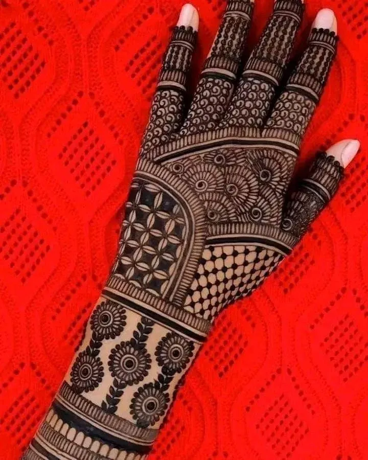 Modern Full Hand Mehndi Design idea