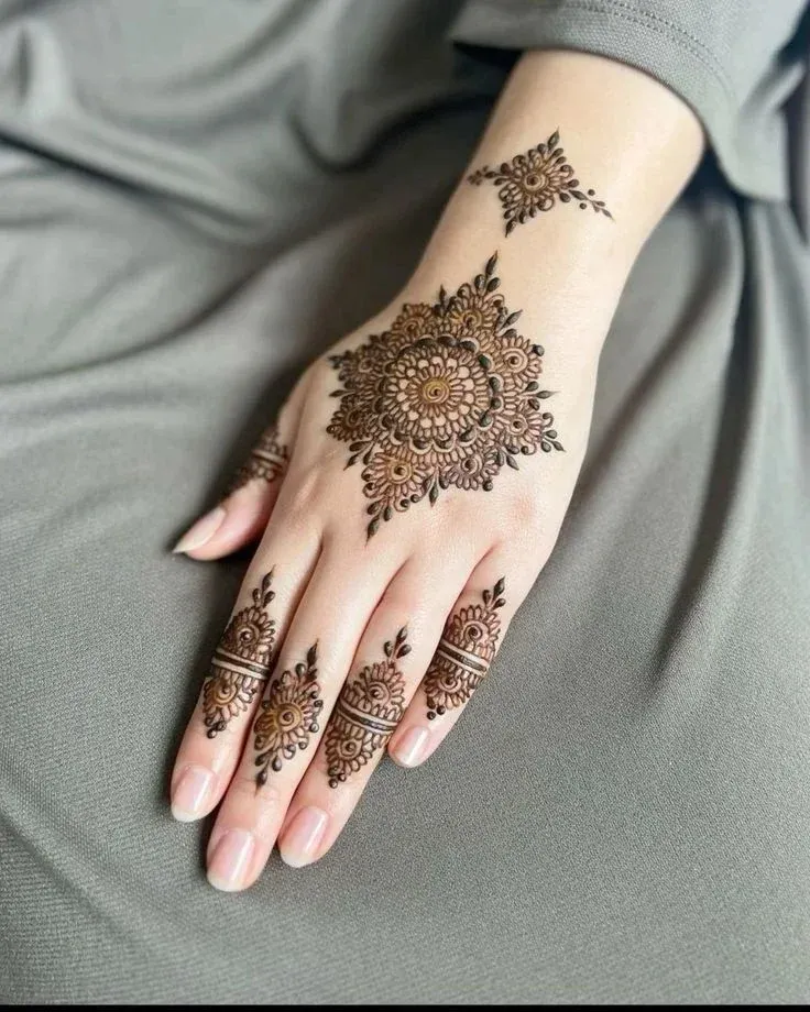 Upper Hand Mehndi Design idea