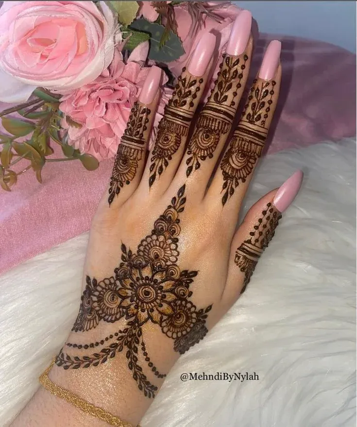 Easy and Beautiful Mehndi Design idea