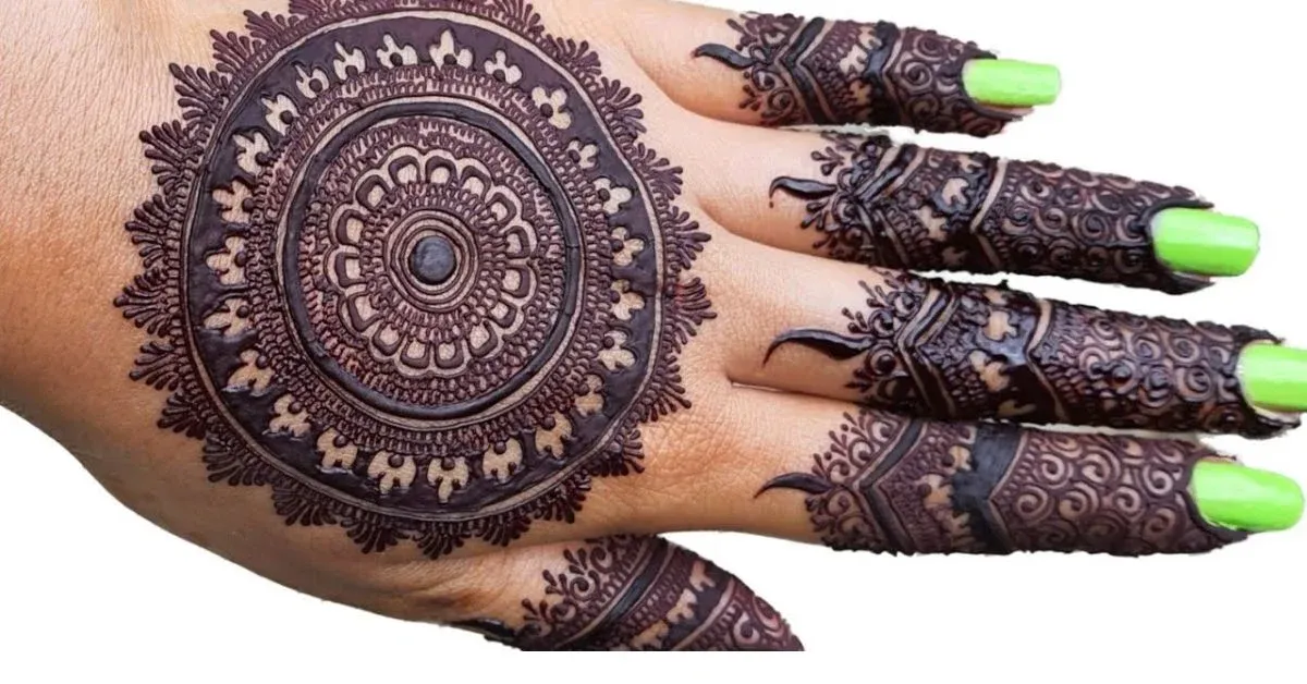 Pakistani Tikki Mehndi Design idea