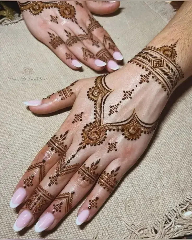 Back Hand Bharwa Mehndi Design idea