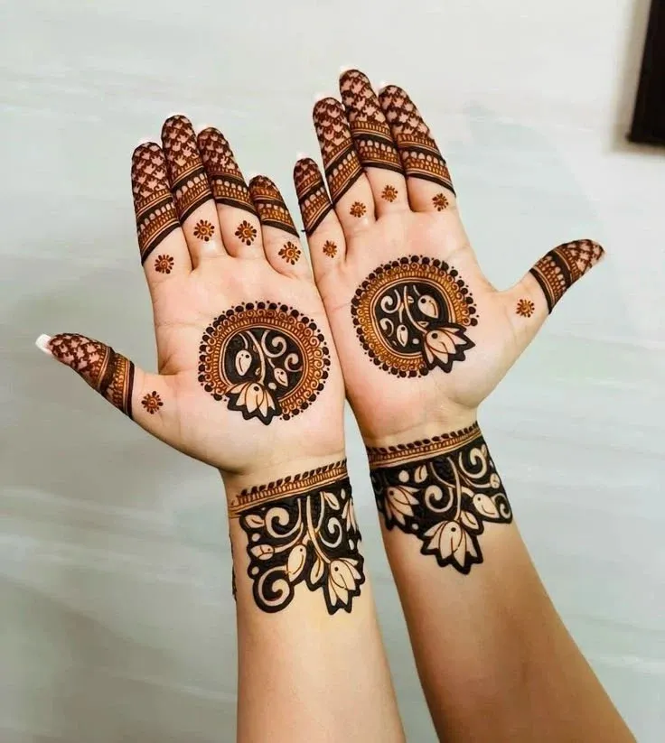 Floral Mehndi Design for Front Hand idea