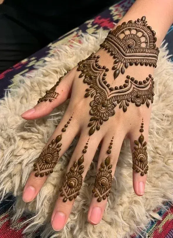 Upper Hand Mehndi Design idea