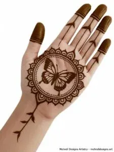 Butterfly Mehndi Design idea